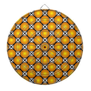 Lumineuze gouden Stippen Black White Lattice Patte Dartbord