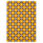 Lumineuze gouden Stippen Black White Lattice Patte Klembord (Achterkant)