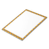 Lumineuze gouden Stippen Black White Lattice Patte Notitieblok (Schuin)