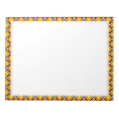 Lumineuze gouden Stippen Black White Lattice Patte Notitieblok (Voorkant)