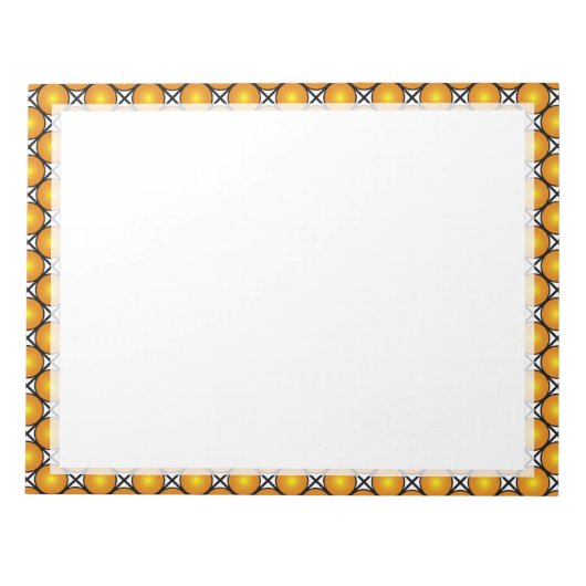 Lumineuze gouden Stippen Black White Lattice Patte Notitieblok (Voorkant)