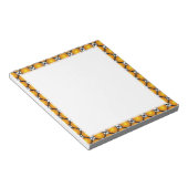 Lumineuze gouden Stippen Black White Lattice Patte Notitieblok (Schuin)