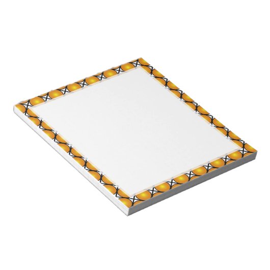 Lumineuze gouden Stippen Black White Lattice Patte Notitieblok (Schuin)