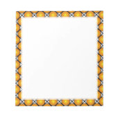 Lumineuze gouden Stippen Black White Lattice Patte Notitieblok (Voorkant)