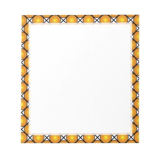 Lumineuze gouden Stippen Black White Lattice Patte Notitieblok (Voorkant)