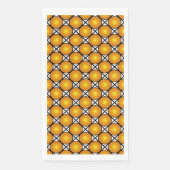 Lumineuze gouden Stippen Black White Lattice Patte Servet (Voorkant)