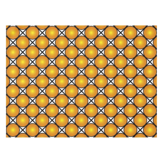 Lumineuze gouden Stippen Black White Lattice Patte Tafelkleed (Voorkant (Horizontaal))