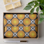 Lumineuze gouden Stippen Black White Lattice Patte Tissuepapier (Geschenk)