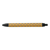 Lumineuze gouden Stippen Black White Lattice Patte Zwarte Inkt Pen (Voorkant)