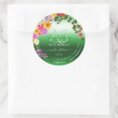 Lumineuze groene etiketten van Floral met monogram (Tas)