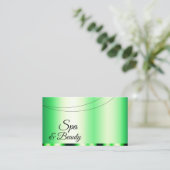 Lumineuze Groene Glamoureuze Professional en Eenvo Visitekaartje (Staand voorkant)