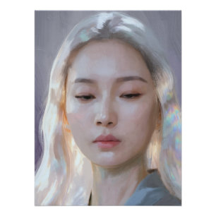 Lumineuze holografische pastel kunst perfect poster