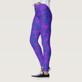 Lumineuze indigobloemen op Net.01.b Blue BG Leggings (Links)