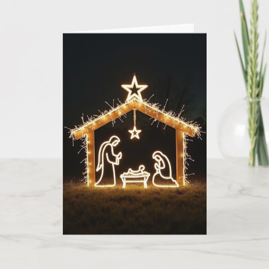 Lumineuze kerstkaart kaart (Voorkant)