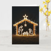 Lumineuze kerstkaart kaart (Gele Bloem)