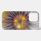 Lumineuze Kleurrijke Bloem, Abstract Moderne Fract Case-Mate iPhone Case (Achterkant (horizontaal))