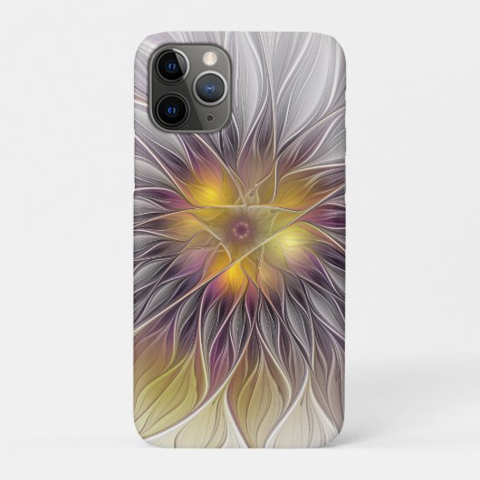 Lumineuze Kleurrijke Bloem, Abstract Moderne Fract Case-Mate iPhone Case (Achterkant)