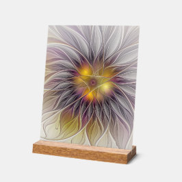 Lumineuze Kleurrijke Bloem, Abstracte Moderne Frac Acryl Bord