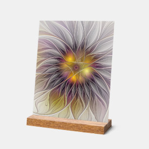 Lumineuze Kleurrijke Bloem, Abstracte Moderne Frac Acryl Bord