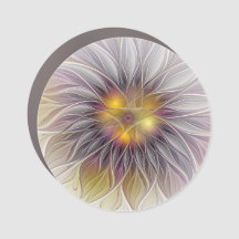 Lumineuze Kleurrijke Bloem, Abstracte Moderne Frac