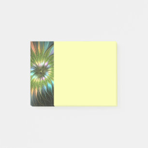 Lumineuze Kleurrijke Fantasie Bloem Fractale Kunst Post-it® Notes