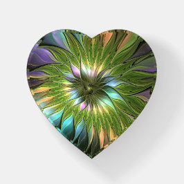 Lumineuze kleurrijke Fantasy Flower Fractal Art