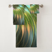 Lumineuze kleurrijke Fantasy Flower Fractal Art Bad Handdoek (Insitu)