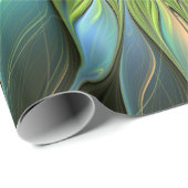 Lumineuze kleurrijke Fantasy Flower Fractal Art Cadeaupapier (Rol Hoek)