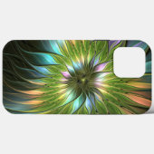Lumineuze kleurrijke Fantasy Flower Fractal Art Case-Mate iPhone Case (Achterkant (horizontaal))