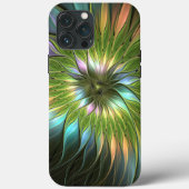 Lumineuze kleurrijke Fantasy Flower Fractal Art Case-Mate iPhone Case (Achterkant)