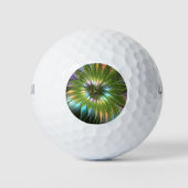 Lumineuze kleurrijke Fantasy Flower Fractal Art Golfballen (Voorkant)
