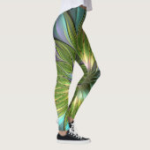 Lumineuze kleurrijke Fantasy Flower Fractal Art Leggings (Rechts)