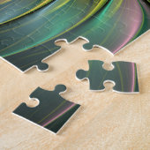 Lumineuze kleurrijke Fantasy Flower Fractal Art Legpuzzel (Zijkant)