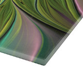 Lumineuze kleurrijke Fantasy Flower Fractal Art Snijplank (Hoek)