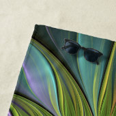 Lumineuze kleurrijke Fantasy Flower Fractal Art Strandlaken (In situ)