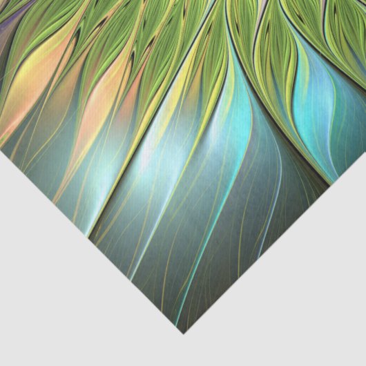 Lumineuze kleurrijke Fantasy Flower Fractal Art Tissuepapier (Detail)