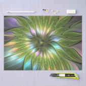 Lumineuze kleurrijke Fantasy Flower Fractal Art Tissuepapier (Craft)
