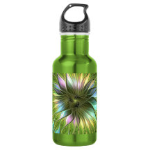 Lumineuze kleurrijke Fantasy Flower Fractal Art