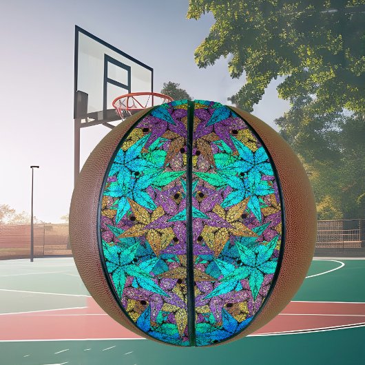 Lumineuze, kleurrijke sterren - sterren passen alt basketbal