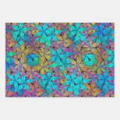 Lumineuze, kleurrijke sterren - sterren passen alt inpakpapier vel (Voorkant 3)