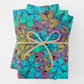 Lumineuze, kleurrijke sterren - sterren passen alt inpakpapier vel (In situ)