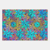 Lumineuze, kleurrijke sterren - sterren passen alt inpakpapier vel (Voorkant)