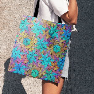 Lumineuze, kleurrijke sterren - sterren passen alt tote bag