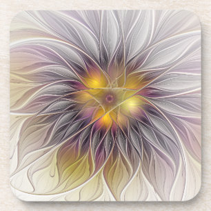 Lumineuze kleurrijke ventilator, Abstract matig fr Bier Onderzetter