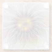 Lumineuze kleurrijke ventilator, Abstract matig fr Glazen Onderzetter (Achterkant)