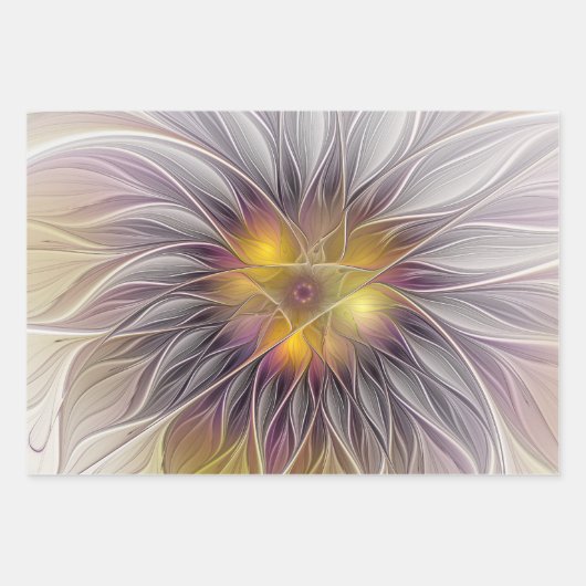 Lumineuze kleurrijke ventilator, Abstract matig fr Inpakpapier Vel (Voorkant 2)