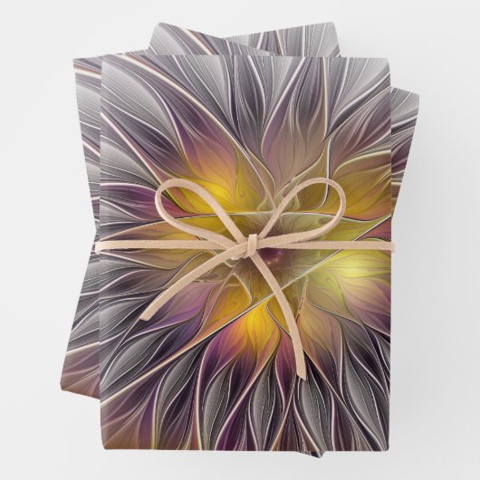 Lumineuze kleurrijke ventilator, Abstract matig fr Inpakpapier Vel (In situ)