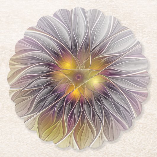 Lumineuze kleurrijke ventilator, Abstract matig fr Kartonnen Onderzetters (Voorkant)