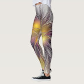 Lumineuze kleurrijke ventilator, Abstract matig fr Leggings (Links)