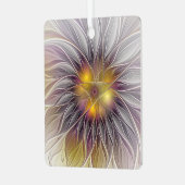 Lumineuze kleurrijke ventilator, Abstract matig fr Metalen Ornament (Voorkant links)